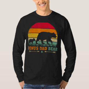 Mens Vintage Retro Bear Animal  Bonus Dad Bear Fat T-Shirt