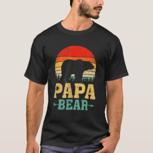 Mens Vintage Retro Bear Animal Papa Bear Father' T-Shirt