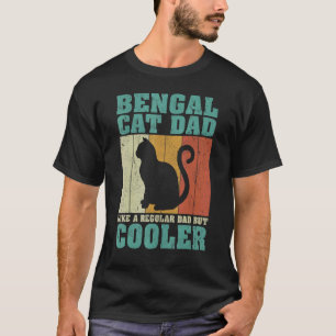 Mens Vintage Retro Bengal Cat Dad Like A Regular D T-Shirt