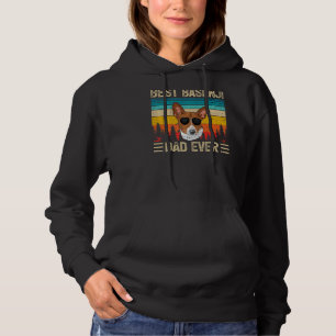 Mens Vintage Retro Best Basenji Dad Ever Father's Hoodie
