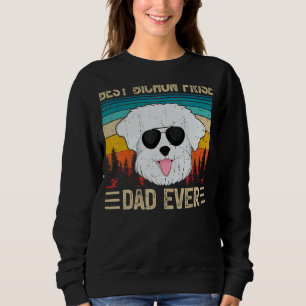 Mens Vintage Retro Best Bichon Frise Dad Ever Fat Sweatshirt