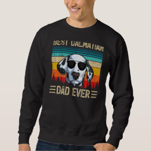 Mens Vintage Retro Best Dalmatian Dad Ever Father Sweatshirt