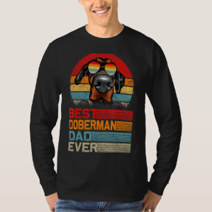 Mens Vintage Retro Best Doberman Dad Ever Fathers T-Shirt