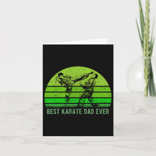Mens Vintage Retro Best Karate Dad Ever Funny Dadf Card
