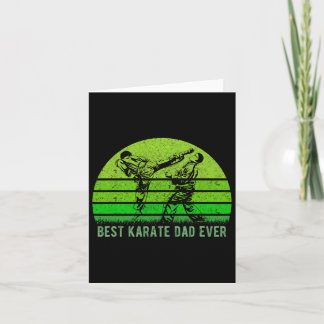 Mens Vintage Retro Best Karate Dad Ever Funny Dadf Card