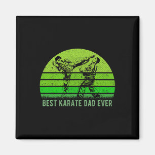 Mens Vintage Retro Best Karate Dad Ever Funny Dadf Magnet