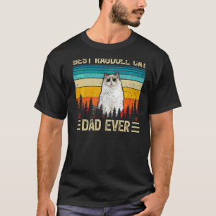 Mens Vintage Retro Best Ragdoll Cat Dad Ever Fath T-Shirt