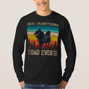 Mens Vintage Retro Best Schipperke Dad Ever Fathe T-Shirt