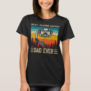 Mens  Vintage Retro Best Scuba Diving Dad Ever Fat T-Shirt
