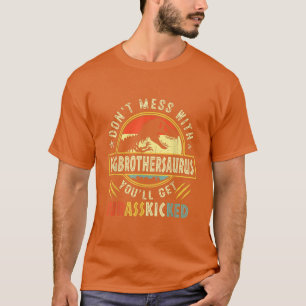 Mens Vintage Retro Big Brothersaurus Dinosaur T Re T-Shirt