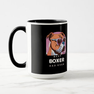 Mens Vintage Retro Boxer Dog Lover Dad Mug