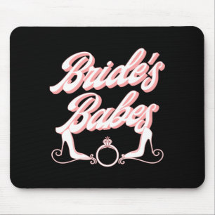 Mens vintage retro bride's babes bachelorette mouse mat