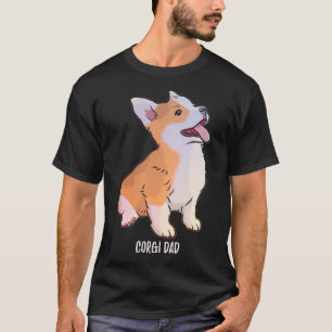 Mens Vintage Retro Corgi Dog Dad Dadfathers Day T-Shirt
