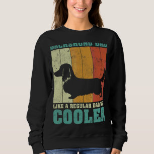Mens Vintage Retro Dachshund Dad Like A Regular Da Sweatshirt