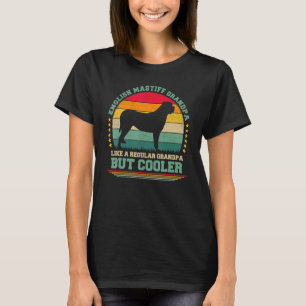 Mens  Vintage Retro Dog English Mastiff Grandpa Fa T-Shirt