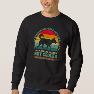 Mens Vintage Retro Dog German Shepherd Grandpa Fa Sweatshirt
