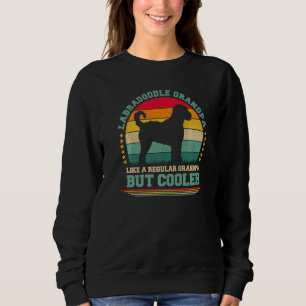 Mens Vintage Retro Dog Labradoodle Grandpa Father Sweatshirt