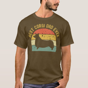 Mens Vintage Retro Dog Lover Tee Best Corgi Dad Ev