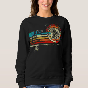 Mens Vintage Retro Fishing Uncle Father's Day Sweatshirt