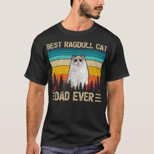 Mens Vintage Retro Funny Best Ragdoll Cat Dad T-Shirt