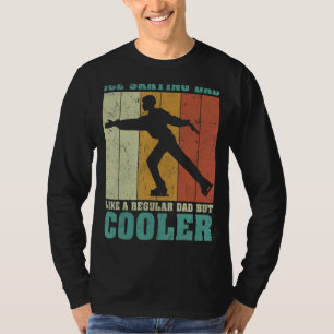 Mens Vintage Retro Ice Skating Dad Like A Regular T-Shirt