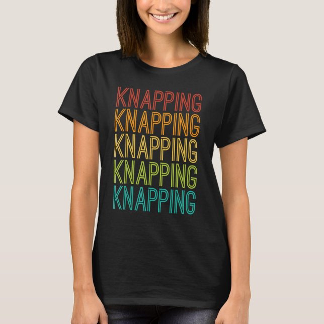 Mens Vintage Retro Knapping T-Shirt (Front)
