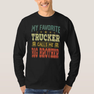 Mens Vintage Retro My Favourite Trucker Calls Me B T-Shirt