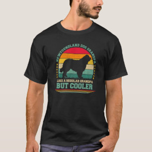 Mens Vintage Retro Newfoundland Dog Grandpa Fathe T-Shirt