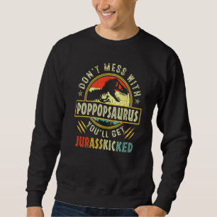 Mens Vintage Retro Pop Popsaurus Dinosaur Rex Fath Sweatshirt