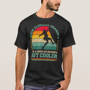 Mens  Vintage Retro Rock Climbing Grandpa Father's T-Shirt