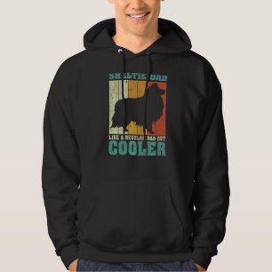 Mens Vintage Retro Sheltie Dad Like A Regular Dad Hoodie