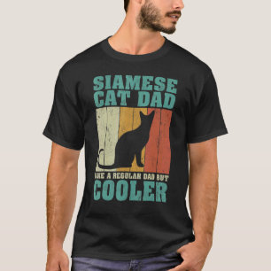 Mens Vintage Retro Siamese Cat Dad Like A Regular  T-Shirt