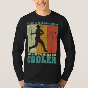 Mens Vintage Retro Softball Dad Like A Regular Dad T-Shirt
