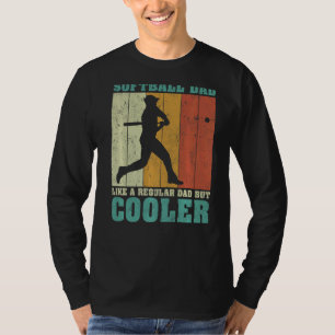Mens Vintage Retro Softball Dad Like A Regular Dad T-Shirt