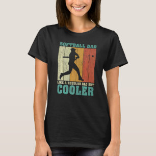 Mens Vintage Retro Softball Dad Like A Regular Dad T-Shirt