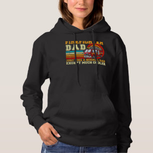 Mens Vintage Retro Style Firefighter Dad Fireman F Hoodie