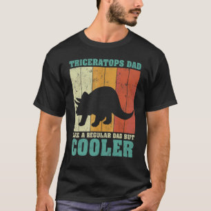Mens Vintage Retro Triceratops Dad Like A Regular T-Shirt