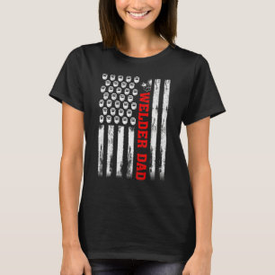 Mens Vintage Retro Welding American Flag Welder Da T-Shirt