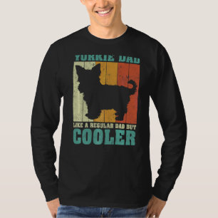 Mens Vintage Retro Yorkie Dad Like A Regular Dad F T-Shirt