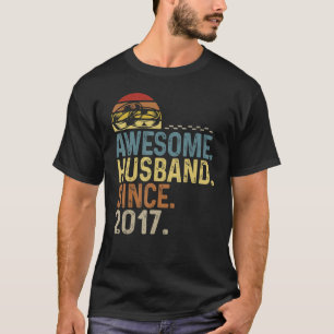 Mens Vintage Rings Wedding Anniversary Awesome Hus T-Shirt