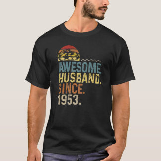 Mens Vintage Rings Wedding Anniversary Awesome Hus T-Shirt