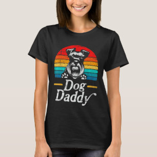 Mens Vintage Schnauzer Dog Daddy Dog Dad Father's T-Shirt