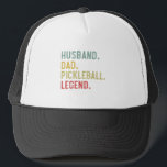 Mens Vintage Shirt Husband Dad Pickleball Legend Trucker Hat<br><div class="desc">Mens Vintage Shirt Husband Dad Pickleball Legend Retro 
husband, dad, pickleball, legend, pickleball player, pickleball paddle, funny pickleball, dink, pickl ball, pickleball team, pickleball coach, pickleball gift, dink responsibly, pickleball shirt, pickleball court, gifts</div>