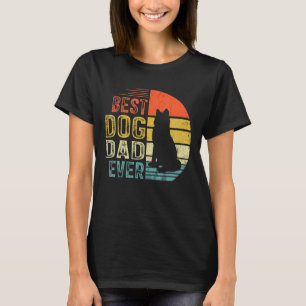 Mens Vintage Siberian Husky Best Dog Dad Ever Fath T-Shirt