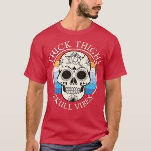 Mens Vintage skeleton head Halloween T-Shirt
