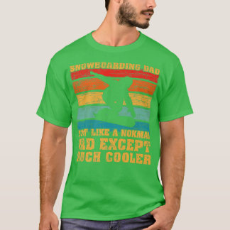 Mens Vintage Snowboarding Dad Like A Regular Dad F T-Shirt