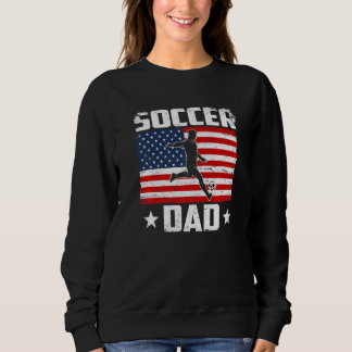 Mens Vintage Soccer Dad Us Flag Distressed Sport F Sweatshirt