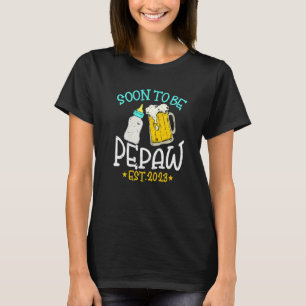 Mens Vintage Soon To Be Pepaw 2023 Pregnancy Dad T-Shirt