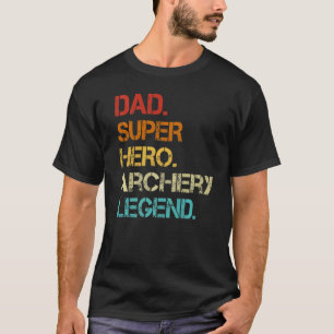 Mens Vintage Style Dad Hero Archery Legend Father' T-Shirt