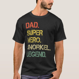 Mens Vintage Style Dad Hero Snorkel Legend Father' T-Shirt